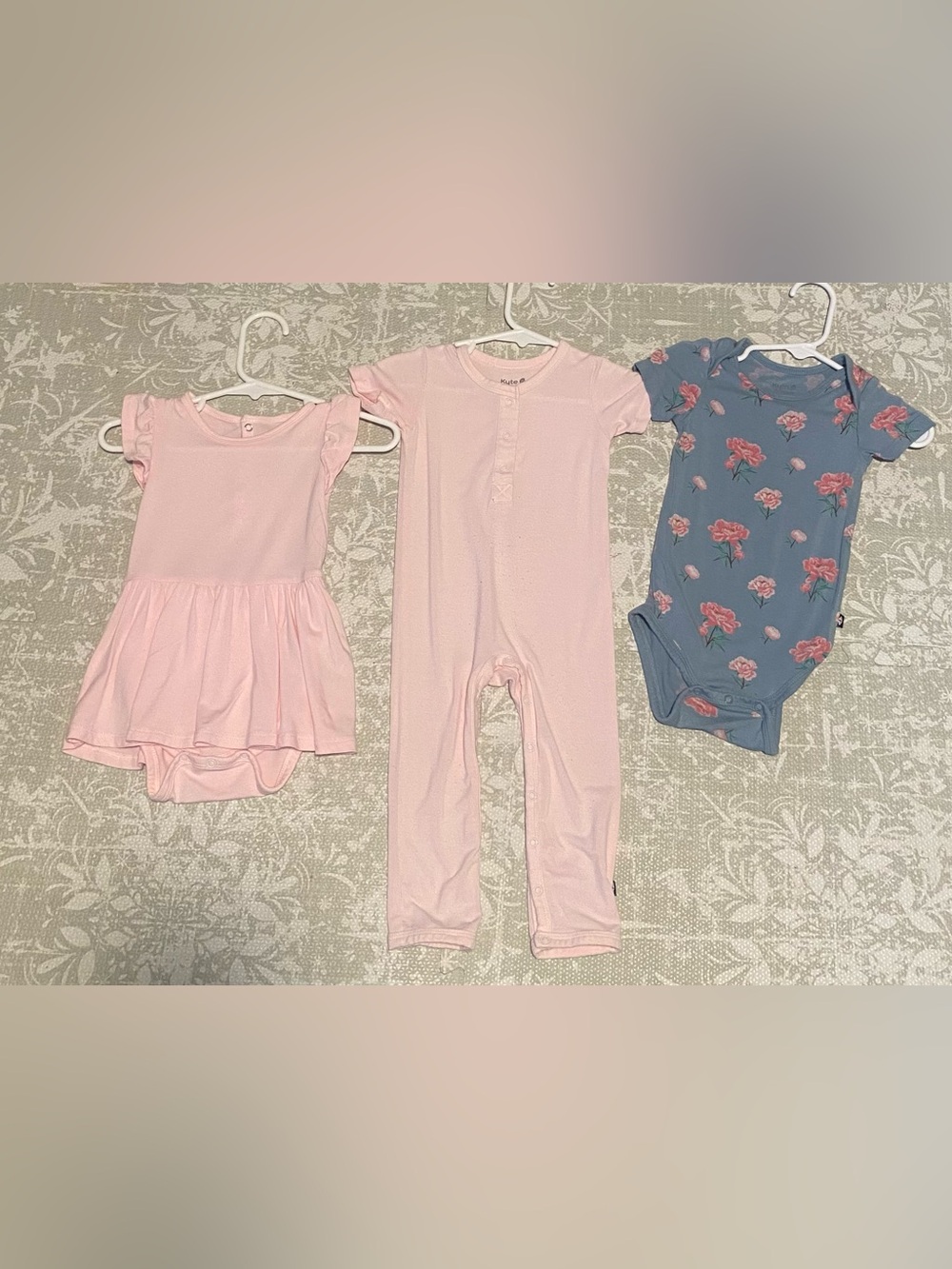 KYTE BABY lot 12-18 months Sakura twirl dress, romper and peony onesie EUC